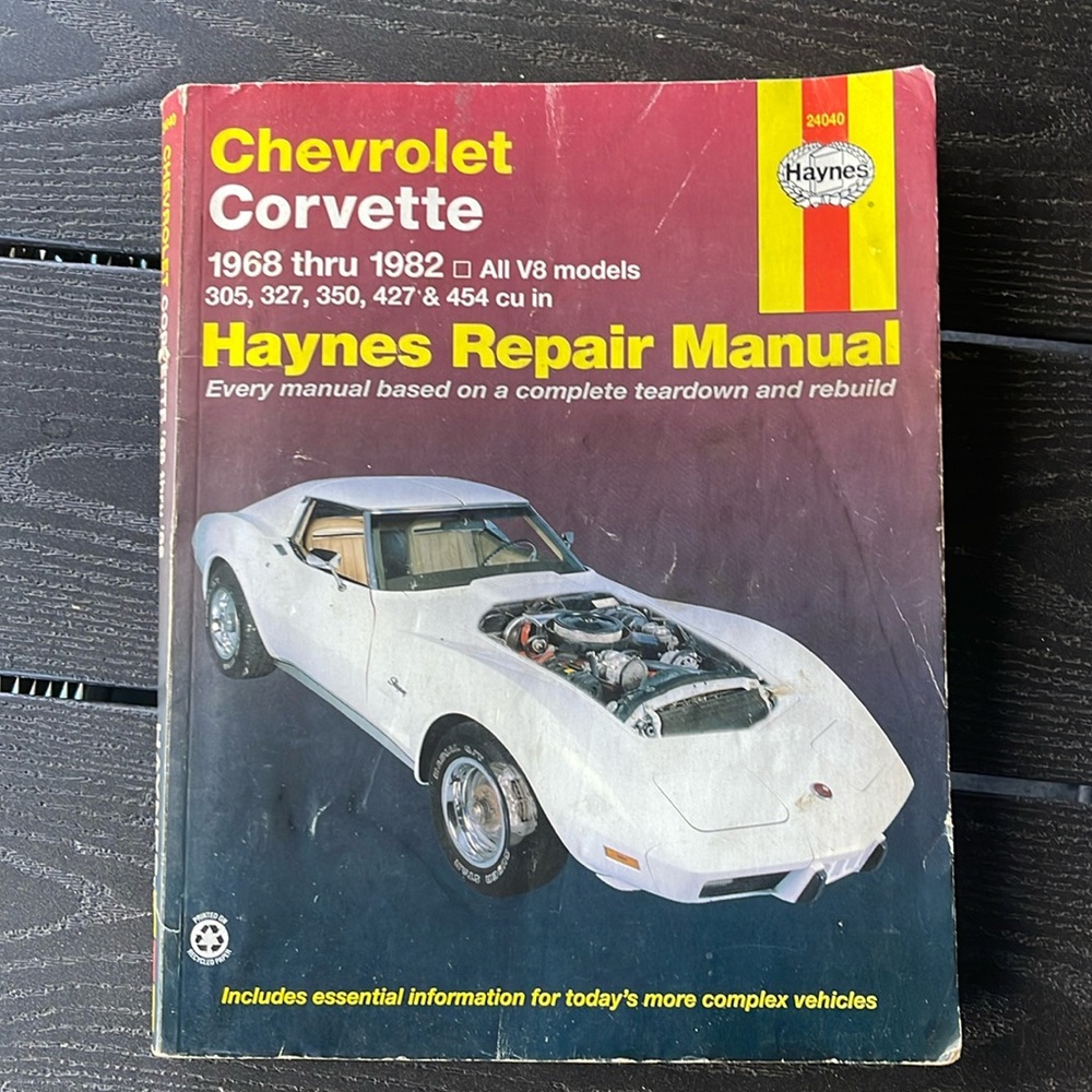 🏁👨‍🔧 Haynes Chevrolet Corvette Repair Manual - 1968-1982 🏁🧑‍🔧